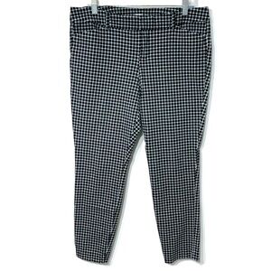 Old Navy Black White Gingham Plaid High Rise Pixie Pants Women’s Size 14